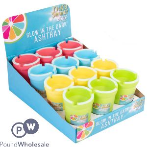 Bello Glow In The Dark Ash Tray 4 Assorted Colours