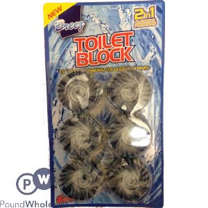 Breez 2-in-1 Toilet Block 6 Pack