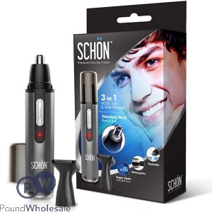 Schon 3-in-1 Rechargeable Nose, Ear & Hair Trimmer