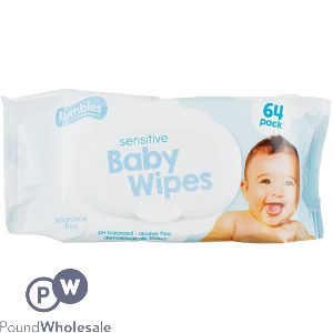 Rumbles Sensitive Baby Wipes 64 Pack Cdu