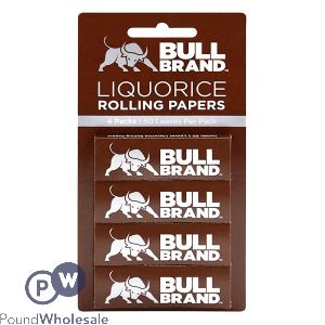 Bull Brand Liquorice Rolling Papers 4 Pack