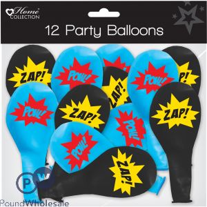 Superhero Design 12 Party Balloons