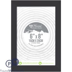 Home Collection London Styrene Black Photo Frame 6" X 8"