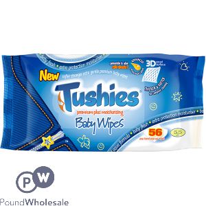 Tushies Premium Moisturising Baby Wipes 56 Pack