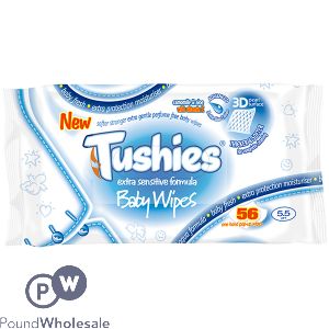 Tushies Extra Sensitive Baby Wipes 56 Pack