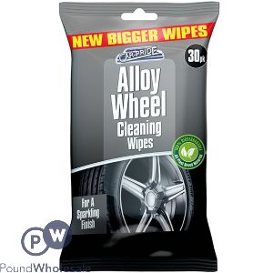 Car-pride Biodegradable Alloy Wheel Cleaning Wipes 30 Pack