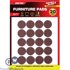 Dekton Gecko Slide Furniture Pads 20pc