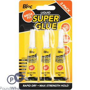 Bloc Liquid Super Glue 3g 3 Pack