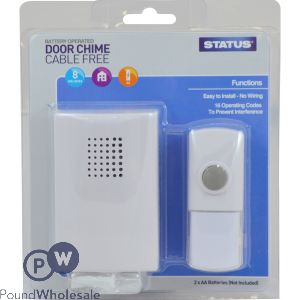 Door Chime Cable Free  ( Batteries Not Included)