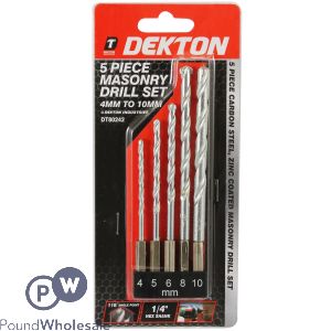 Dekton 1/4" Masonry Drill Set 4-10mm