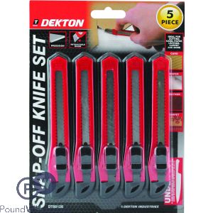 Dekton 5 Piece Snap-off Knife Set Small