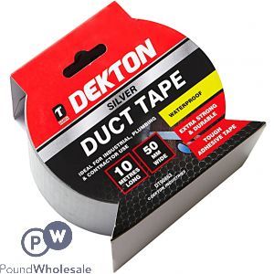 Dekton Silver Duct Tape 50mm X 10m