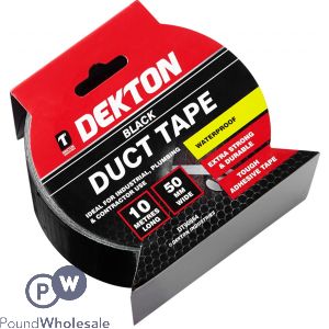 Dekton Black Duct Tape 50mm X 10m