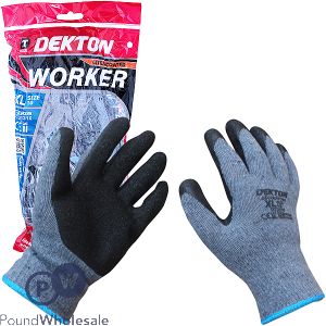 Dekton Worker Latex Coated Working Gloves 10/Xl