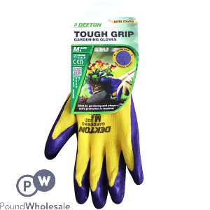 Dekton Touch Grip Latex Coated Gardening Gloves 8/Medium