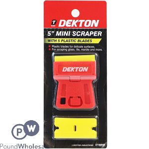 Dekton Mini Plastic Scraper 5&quot; Set