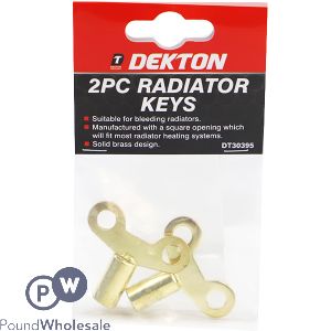 Dekton Solid Brass Radiator Keys 2 Pack