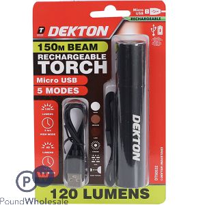 Dekton 150m Beam Rechargeable Torch