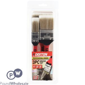 Dekton Professional Grade Paint Brush Set 3pc