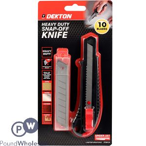 Dekton Heavy Duty Snap-Off Utility Knife Set 10pc