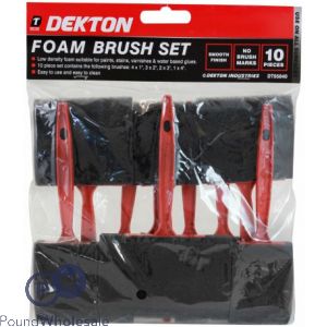 Dekton Foam Brush Set 10 Pack