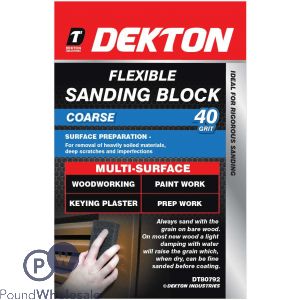 Dekton Flexible Sanding Block 40 Grit