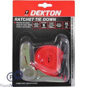 Dekton Ratchet Tie Down 25ft 130kg