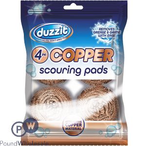 Duzzit Copper Scouring Pads 4 Pack