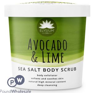 Elysium Avocado & Lime Sea Salt Scrub 200g