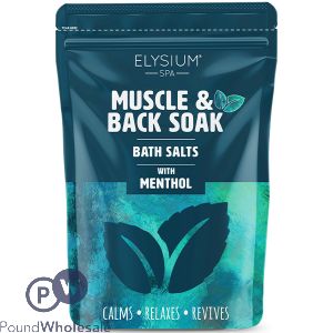 Elysium Spa Menthol Muscle &amp; Back Bath Salts Soak 450G