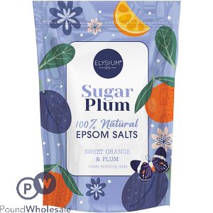 Elysium Spa 100% Natural Sugar Plum Epsom Bath Salts 450g