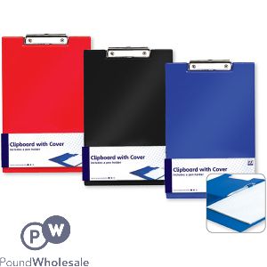 A4 Clipboard With Cover Assorted Colours
