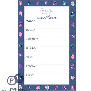 Sparkle Gem Stone 52 Sheet Weekly Planner 22cm X 17cm