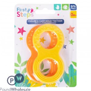 First Steps Figure 8 Soothing Teethers 2 Pack Assorted Colours