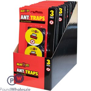 Beat It Ant Glue Traps 3 Pack CDU