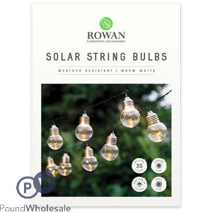 Rowan Warm White 30 Dual-Mode Solar String Bulbs