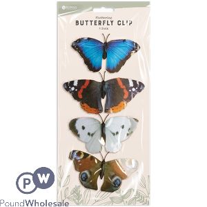 Rowan Fluttering Garden Butterfly Clip 4 Pack