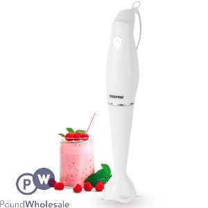 Geepas White Immersion Blender &amp; Hand Mixer 180W