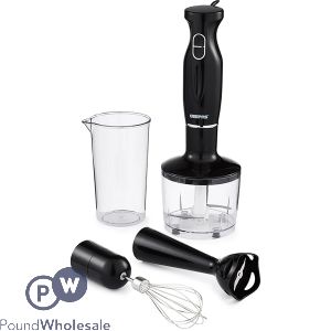 Geepas Black 4-in-1 Electrical Whisk Hand Blender 200w