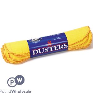 Globe Mill Textiles Extra Strong Dusters 8 Pack 33cm X 38cm