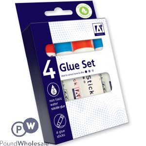 A* Stationery Glue Stick Set 4 Pack