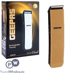 Geepas 2-in-1 Rechargeable Gold Beard Trimmer & Hair Clipper