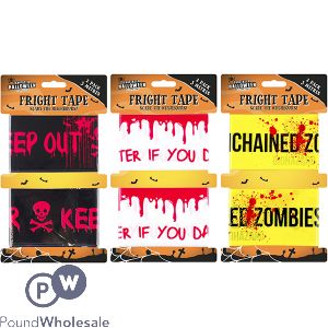 Halloween Fright Tape 2 Pack Assorted
