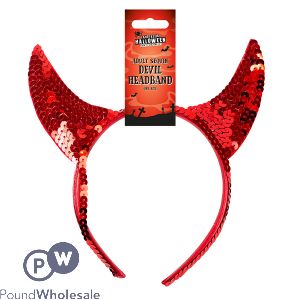 Halloween Adult Sequin Devil Headband