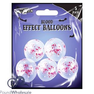 Halloween Blood Effect Balloons 12" 5 Pack