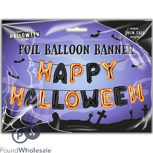 Halloween Metallic Foil Balloon Banner