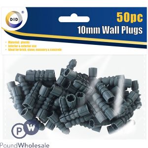 DID Wall Plugs 10mm 50 Pack