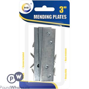 DID Heavy Duty Mending Plates 3" 4 Pack