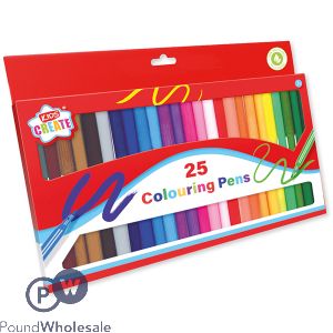 Kids Create Colouring Pens Assorted Colours 18 Pack