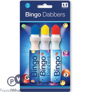 Bingo Dabbers Assorted Colours 3 Pack